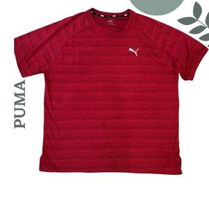 🛍️3/$40 PUMA Performance Tee Red Heathered Athletic Fit – Size XXL